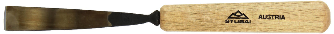 STUBAI Stemmeisen Stechbeitel Serie 52 - Form 12 | Gebogenes Flacheisen 16 mm, mit Holzgriff, zum Vo