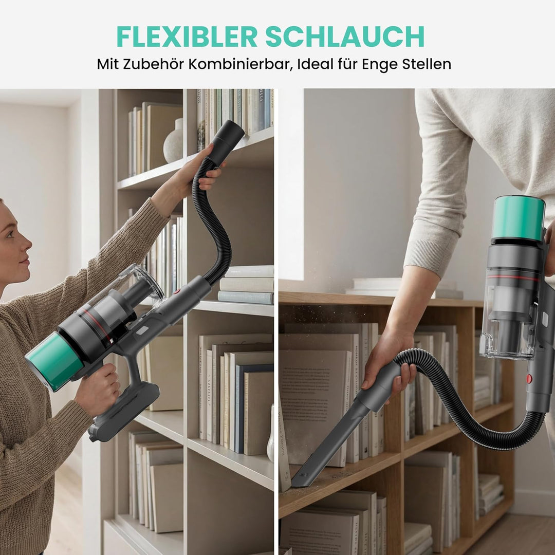 V5 Pro Akku-Staubsauger Mit 1 M Flexschlauch, 55 kPa, 600 W, 80 Min | Kabelloser Staubsauger Mit AUT
