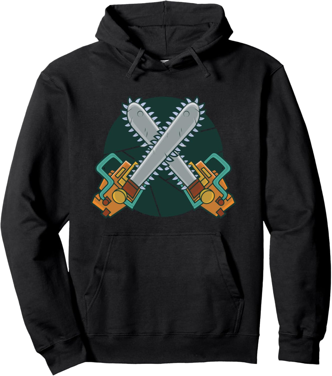 Kettensäge Säge Holzarbeiter Lustiges Holzfäller Geschenk Pullover Hoodie