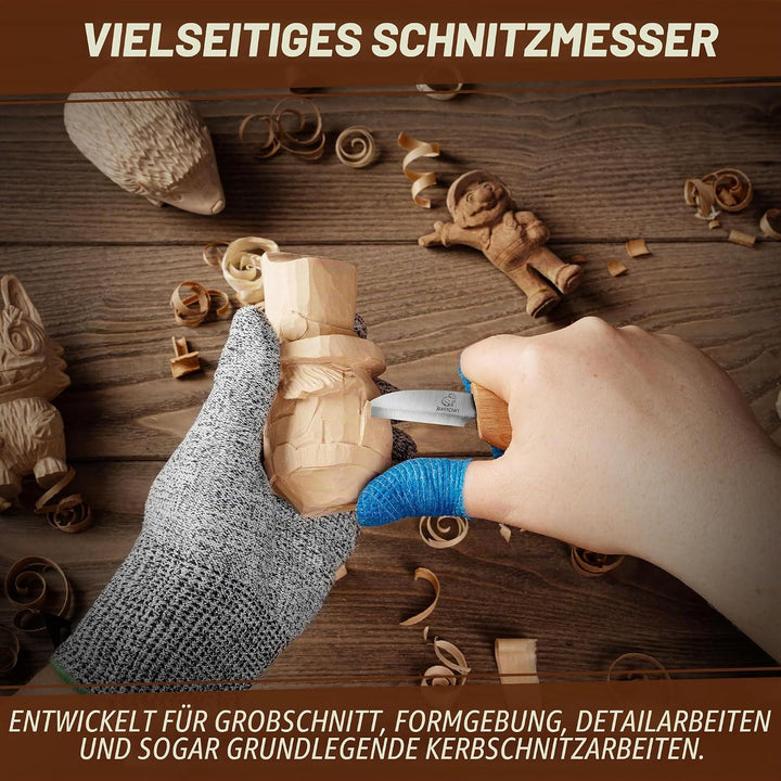 BeaverCraft Schnitzmesser C2 Schnitzmesser zum Schnitzen feiner Holzspäne und für allgemeine Zwecke
