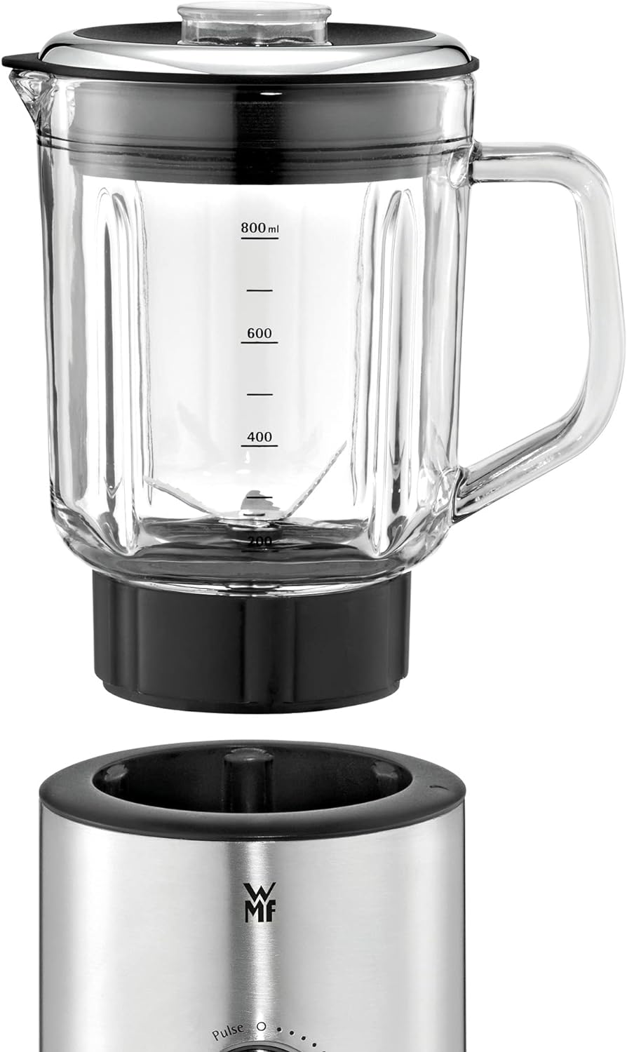 WMF Küchenminis Kompaktmixer, Mini Standmixer, 400 Watt, Standmixer klein, Glasbehälter 0,8 l, Pulss