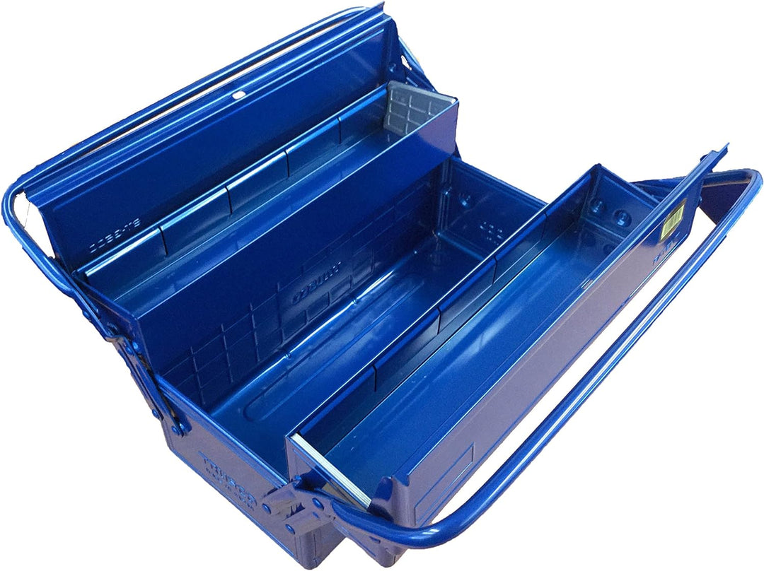 TRUSCO ST-3500-B Werkzeugkoffer, 2-stöckig, 350 x 160 x 260 mm, Blau Bule 350X160X260, Bule 350X160X
