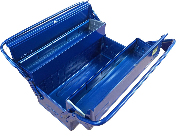TRUSCO ST-3500-B Werkzeugkoffer, 2-stöckig, 350 x 160 x 260 mm, Blau Bule 350X160X260, Bule 350X160X