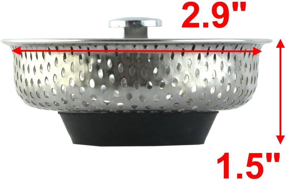 sourcing map Abflusssieb Haus Küche Edelstahl Abfluss Waschbecken Sieb Filter Stopper 83mm Dmr de