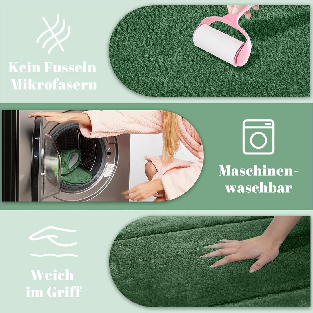SOANNY Badematte 60x90 cm, Einzelstück, Hochflor Mikrofaser, rutschfest &amp; Waschbar, Saugfähig Duscht