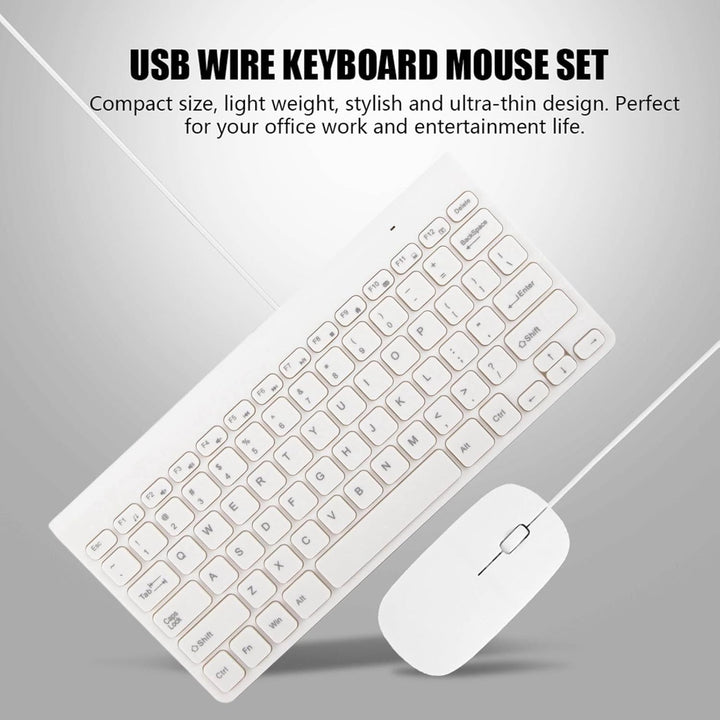 Tastatur- und Maus-Set, Tastatur und Maus, kabelgebunden, kompakte Grösse, leicht, ultradünn, USB-Ta