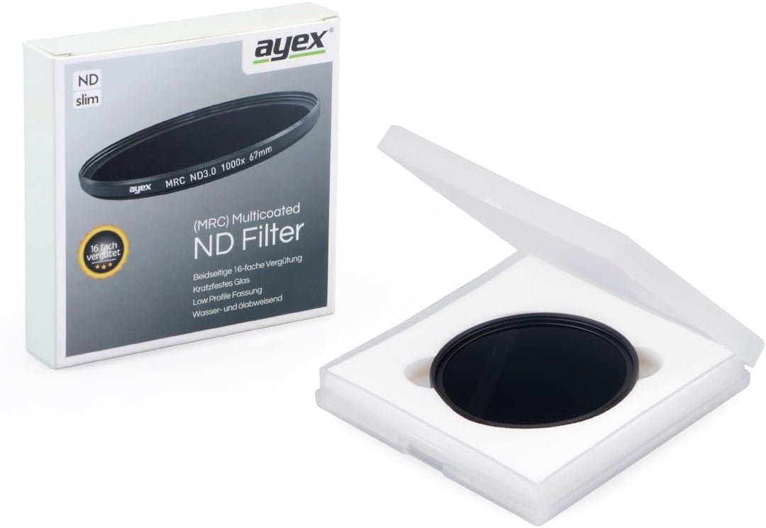 ayex Multicoated ND3.0 Neutral Density Filter MRC Slim ND1000x 55mm, 55mm