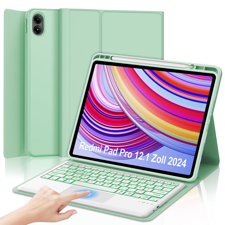 IVEOPPE Tastatur für Redmi Pad Pro 12.1 Con Touchpad, Hülle Tastatur für Redmi Pad Pro 2024, Bluetoo
