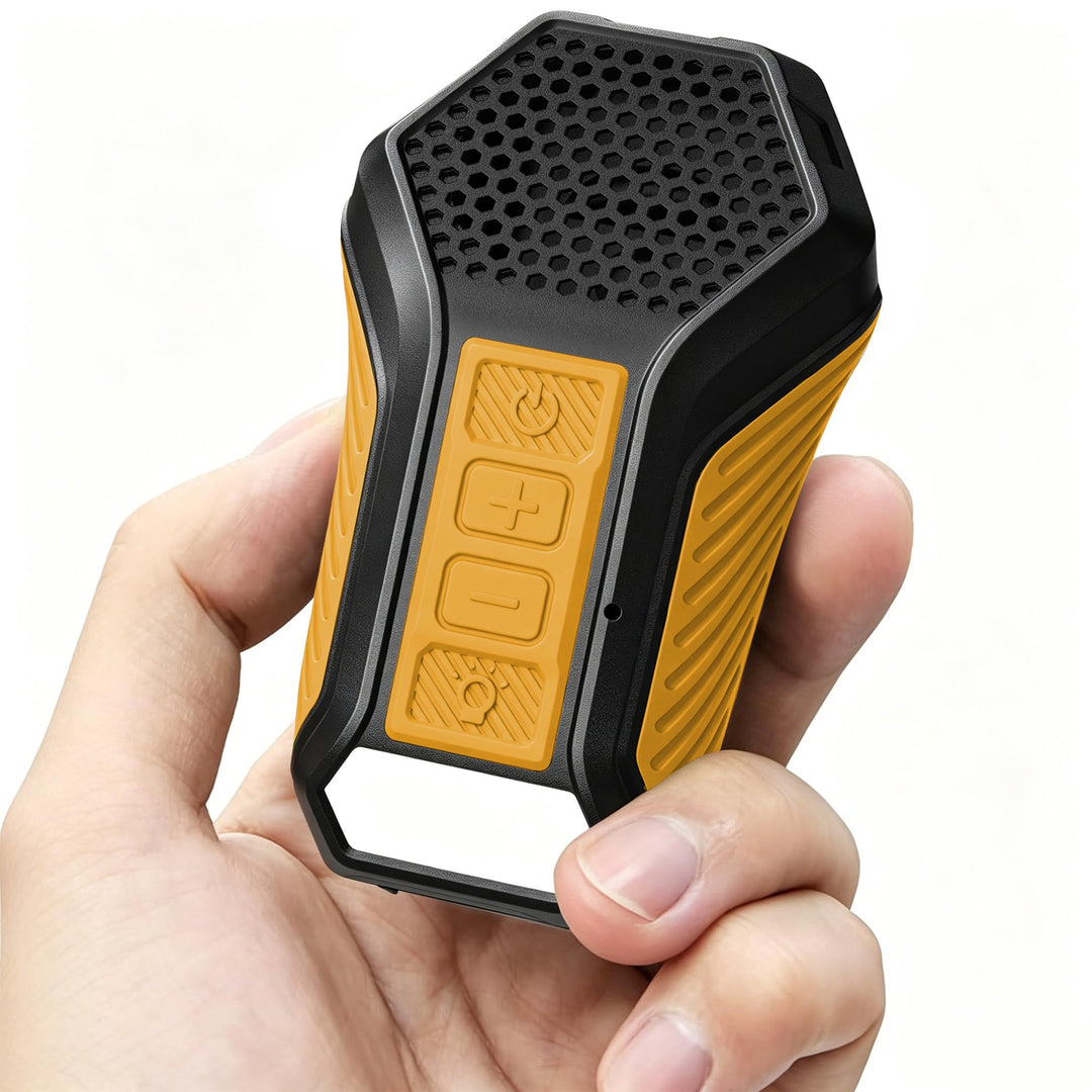 Tragbarer Bluetooth-Lautsprecher mit Licht/Warnlampe, Clip-on Lautsprecher mit integriertem Mik, Fre
