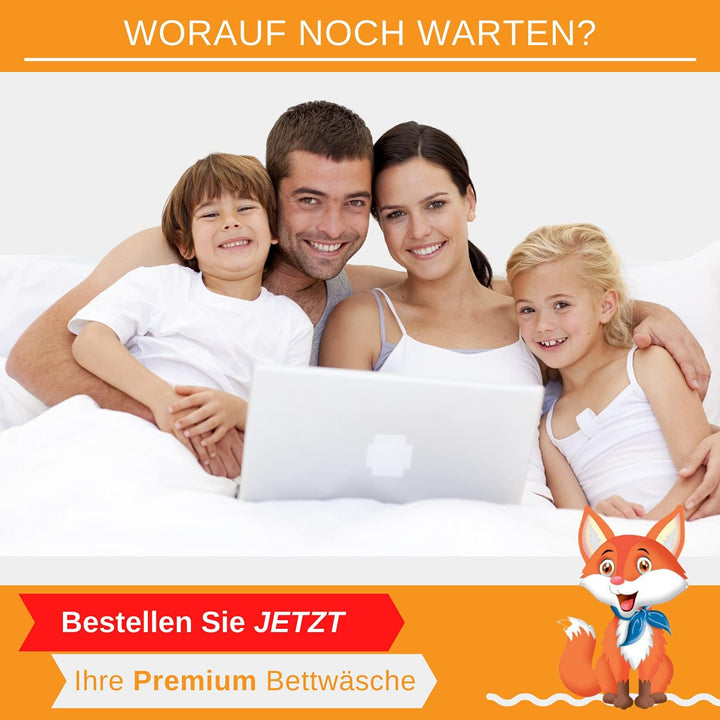 Aminata kids Biber Bettwäsche 135 x 200 Kinder Pferde-Motiv Mädchen Flanell Baumwolle, Reissverschlu