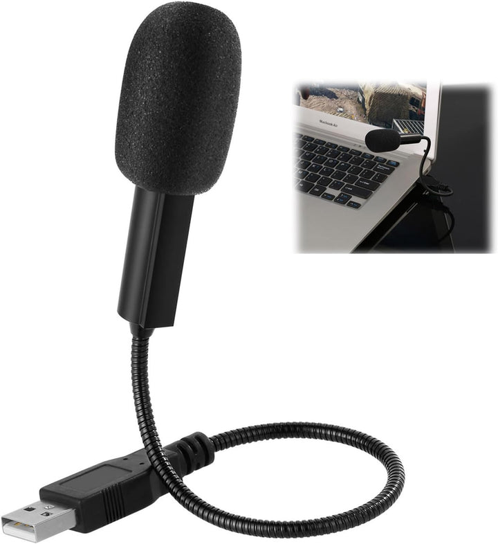 USB-Mikrofon für PC, Laptop, flexibel, verstellbar um 360 °, für Online-Meetings, Lernen, Spiele, ko