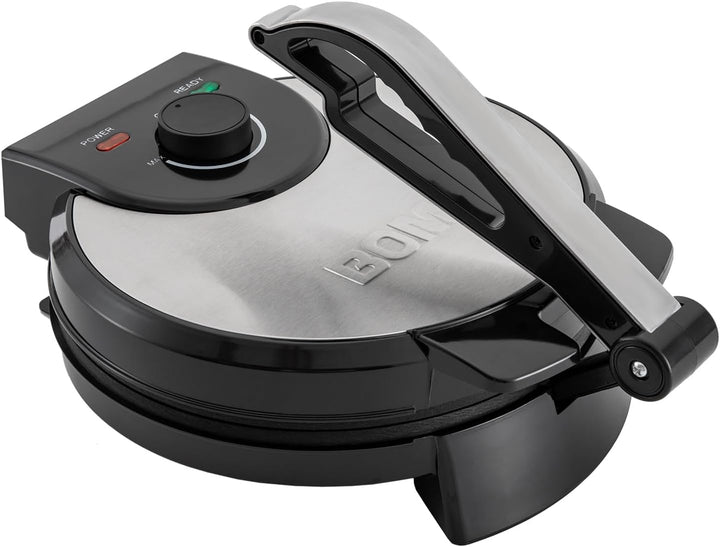 Roti Maker Elektrische Chapati Tortilla Presse Maker Doppelseitige Heizung Edelstahl Crêpes Maker fü