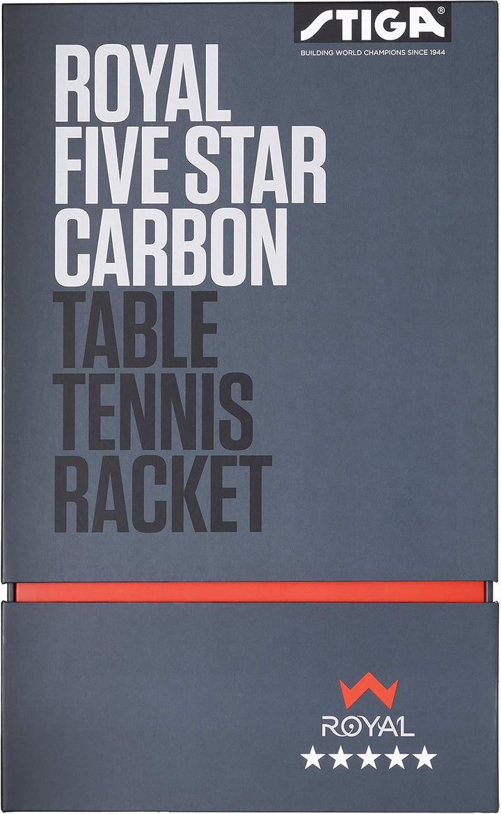 STIGA Royal 5 Sterne Tischtennis Schläger Pro Carbon,, Single