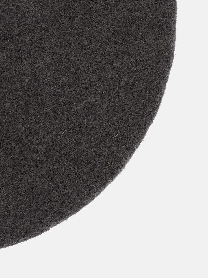 myfelt Flache Filz Sitzauflage, Filz Stuhlauflage - Kuno - rund, Ø 36 cm, Anthrazit, Anthrazit