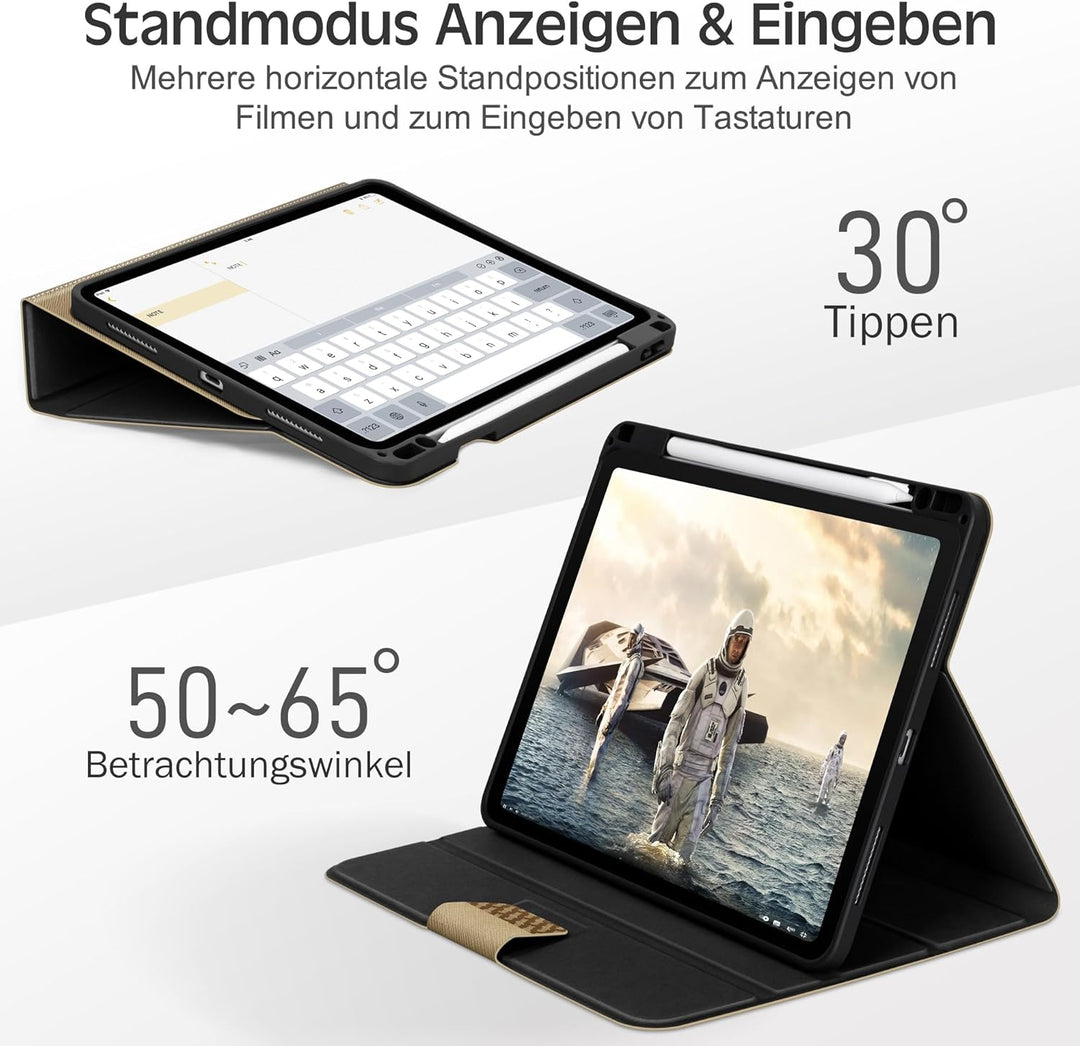 KingBlanc Hülle für iPad Air 11 Zoll 2024, Air 5. Generation 2022 & Air 4. Gen 2020 10,9 Zoll mit St