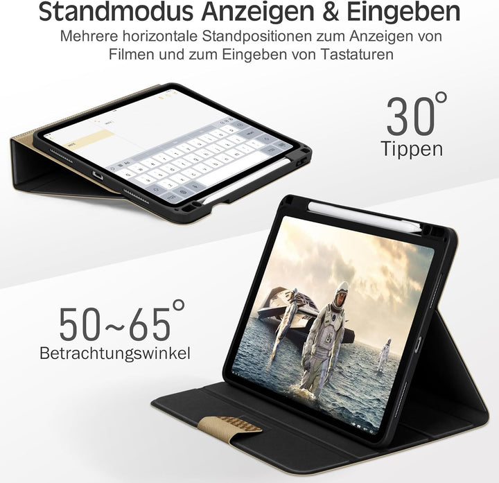 KingBlanc Hülle für iPad Air 11 Zoll 2024, Air 5. Generation 2022 & Air 4. Gen 2020 10,9 Zoll mit St