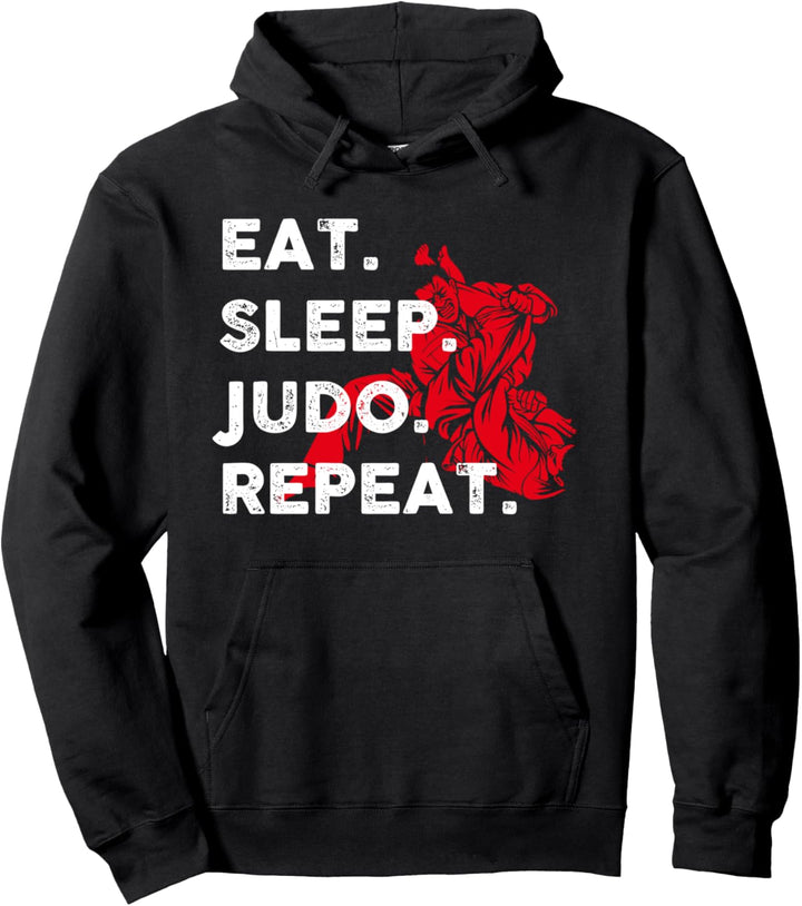 Eat sleep Judo Spruch Judoka Pullover Hoodie