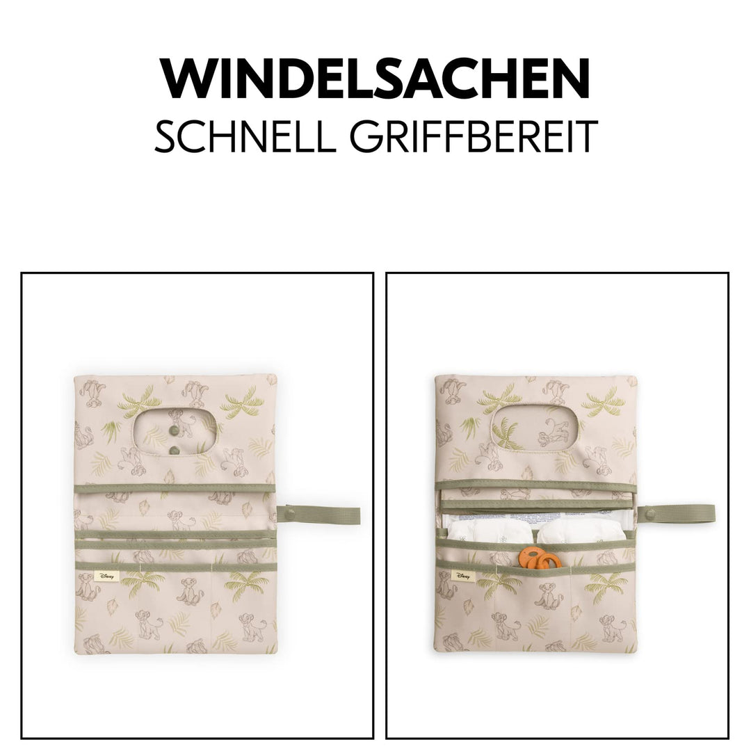 Hauck Disney Windeltasche mit Wickelunterlage Change N Walk für Unterwegs, Baby Wickeltasche Organiz