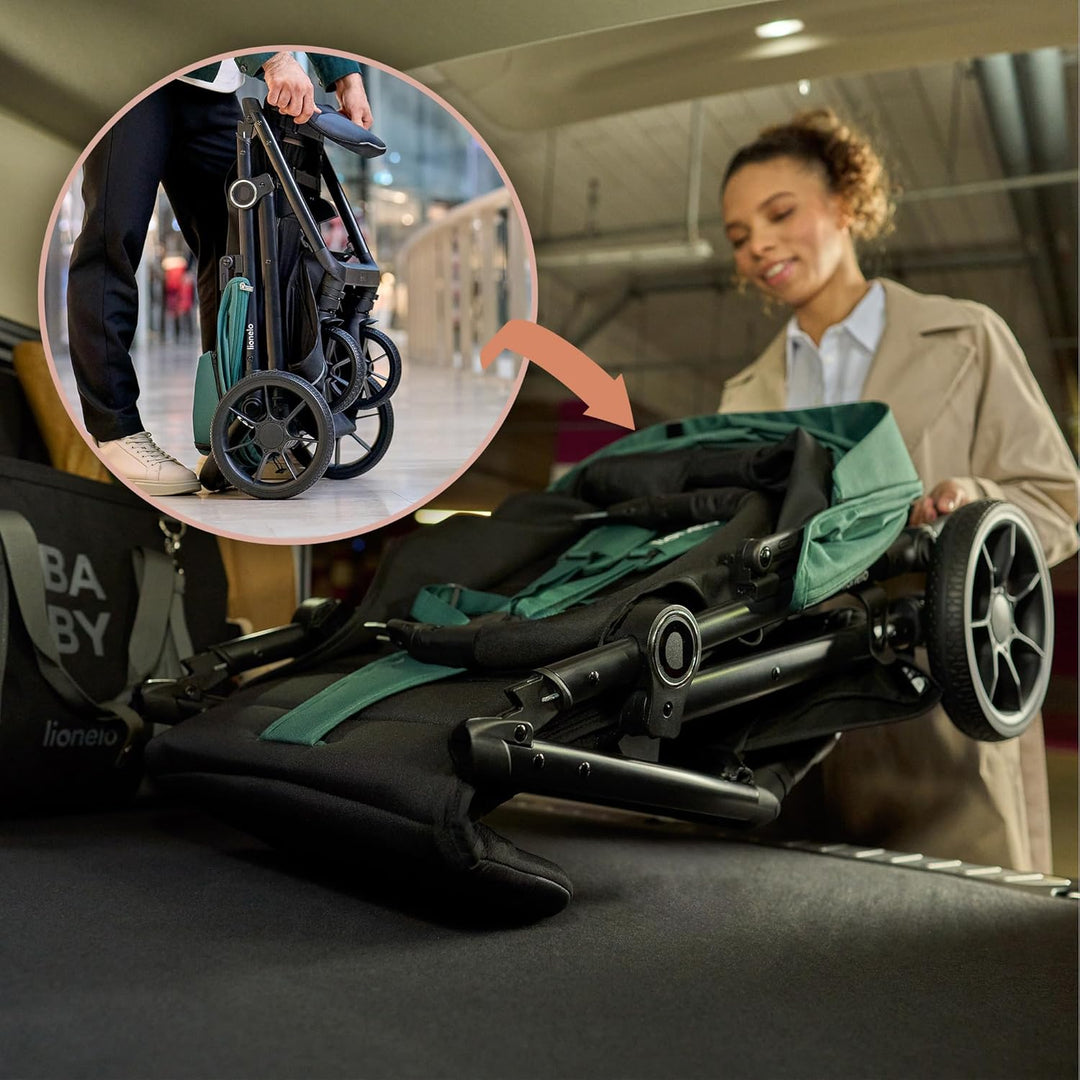 LIONELO MIRA Buggy bis zu 22 kg von 6 Monaten bis 4 Jahren Schwenkbare 360° Räder Volle Stossdämpfun
