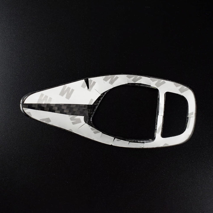 KUNGKIC Kohlefaser Innenraum Zubehör Auto Schalthebelknauf Getriebegriff Abdeckung Schaltknüppel Auf