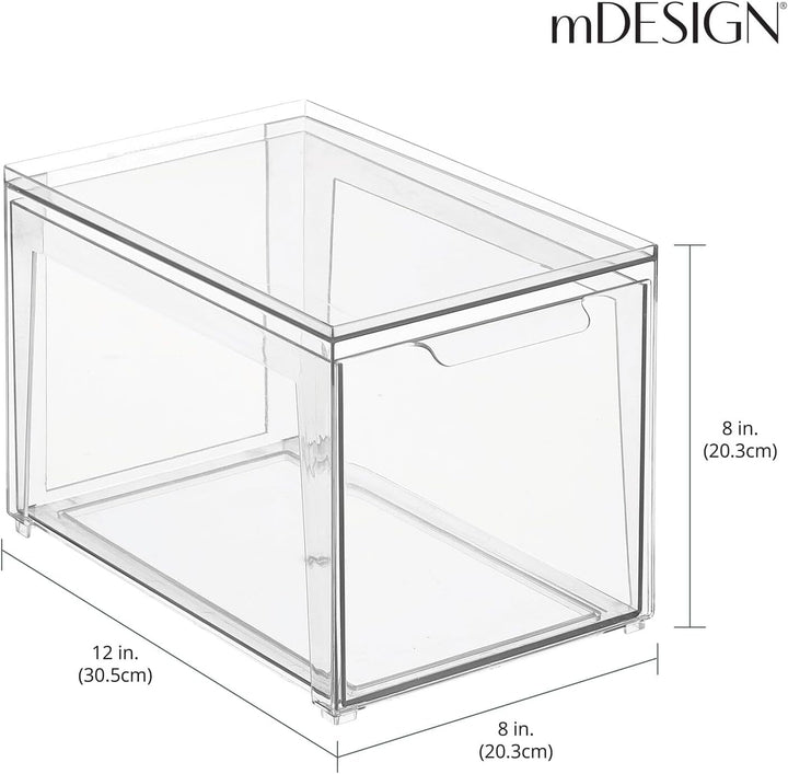 mDesign Kosmetikorganizer – stapelbare Schubladenbox aus Kunststoff – praktische Box zur Aufbewahrun