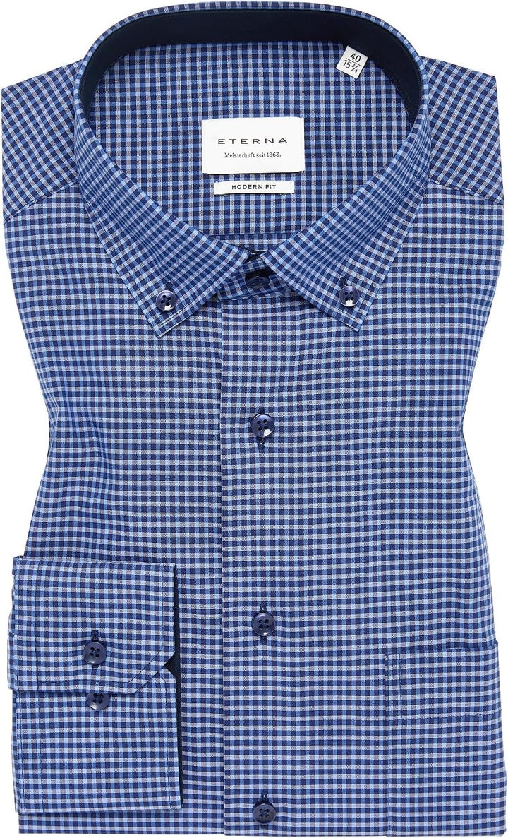ETERNA Male Shirt unifarben 42 Dunkelblau, 42 Dunkelblau