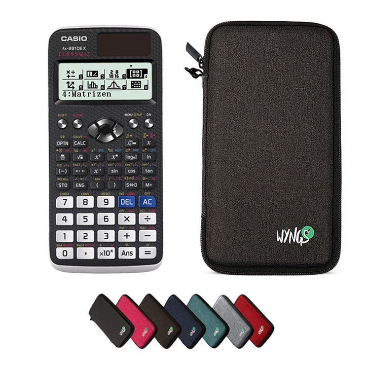 CALCUSO Sparpaket: Casio FX-991 DE X technisch-wissenschaftlicher Taschenrechner + WYNGS Schutztasch