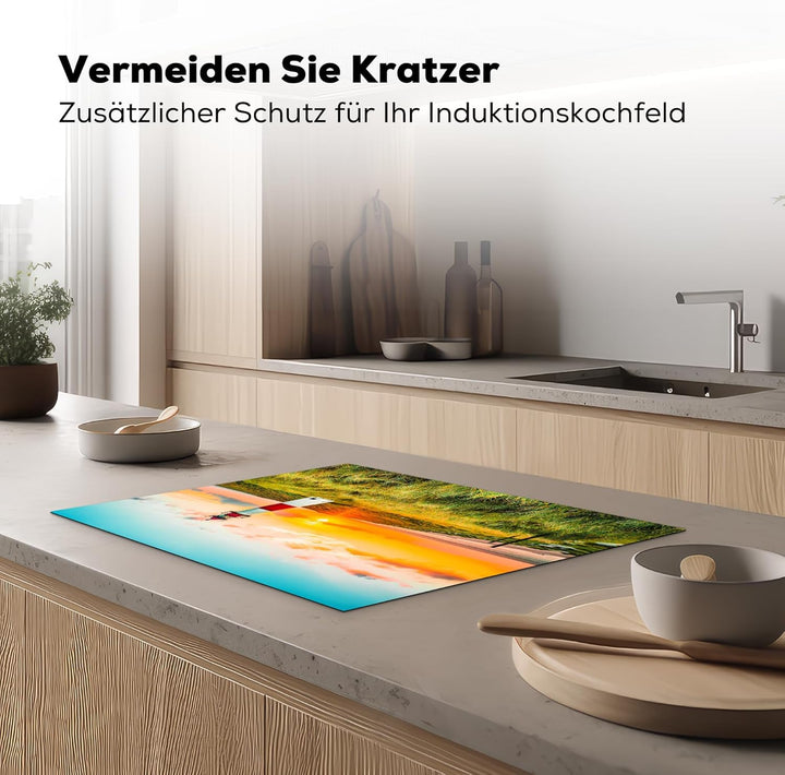 Herdabdeckplatte Einteilig Herdabdeckung Abdeckplatte für Ceranfeld Abdeckung Induktionskochfeld Auf