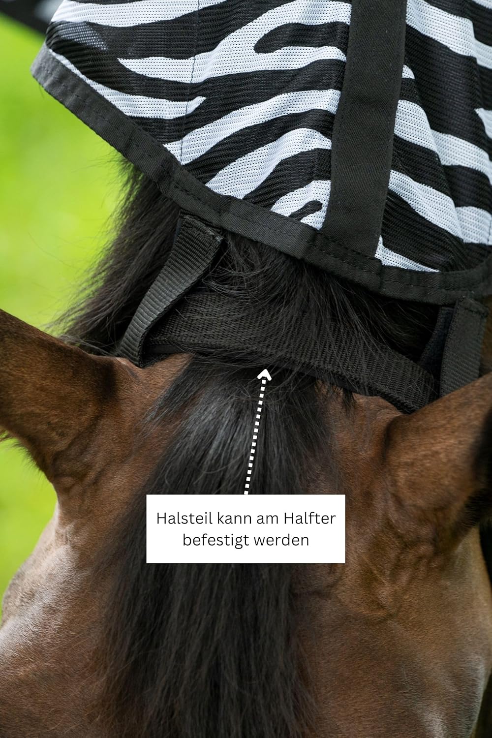 HKM Fliegendecke mit Halsteil -Zebra- mit Bauchlatz, weiss/schwarz, 135 Weiss/Schwarz 135 cm, Weiss/
