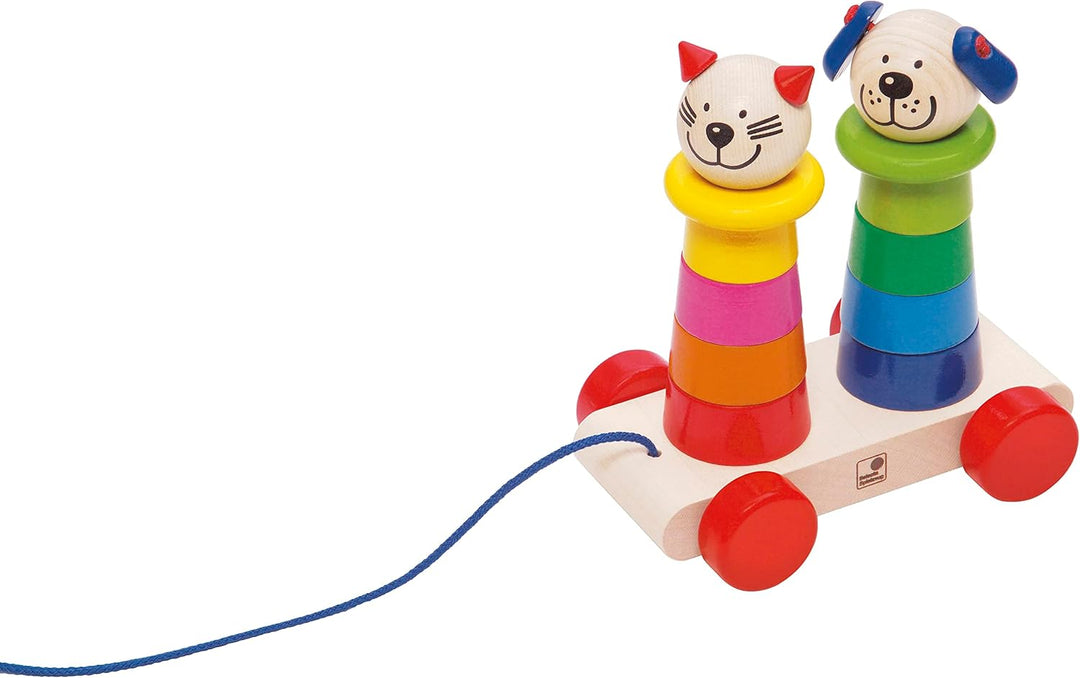 Selecta 62018 Filino, Nachziehspielzeug und Stapelspielzeug aus Holz, 15 cm