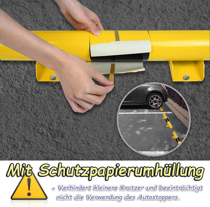 Froadp 2 Stück Radstopper Parkplatzsperre Auto Einparkhilfe aus Hochwertiger Verdickter Stahl Radsto