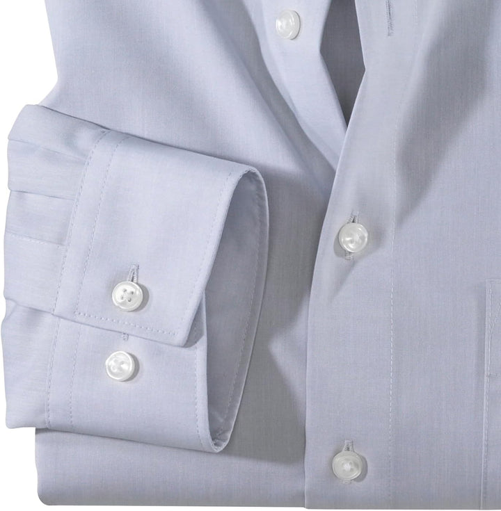 OLYMP Luxor Comfort fit Hemd Langarm New Kent Kragen Chambray Flieder 40 Silbergrau 63, 40 Silbergra