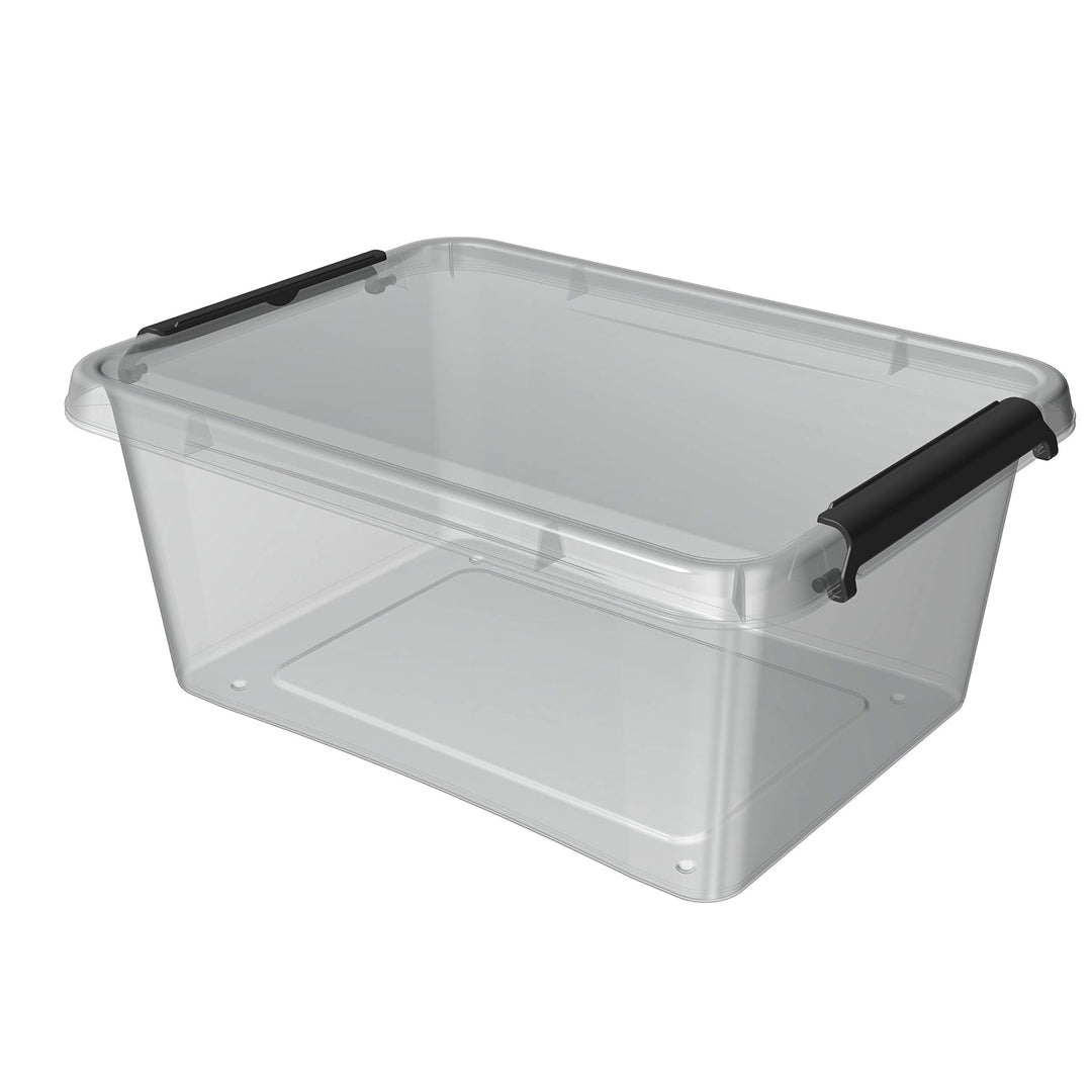 ORPLAST 6 Stück Clipbox transparent 12,5 Liter 39 x 29 x 16,5 cm