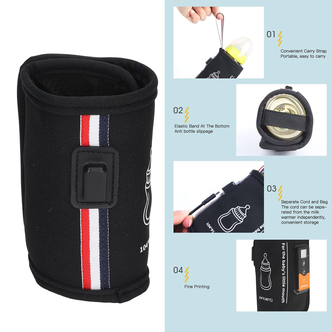 Tragbare Flasche zum Warmhalten, Flaschenwärmer, USB, Dinosaurier-Design, geeignet für Auto, Aufbewa