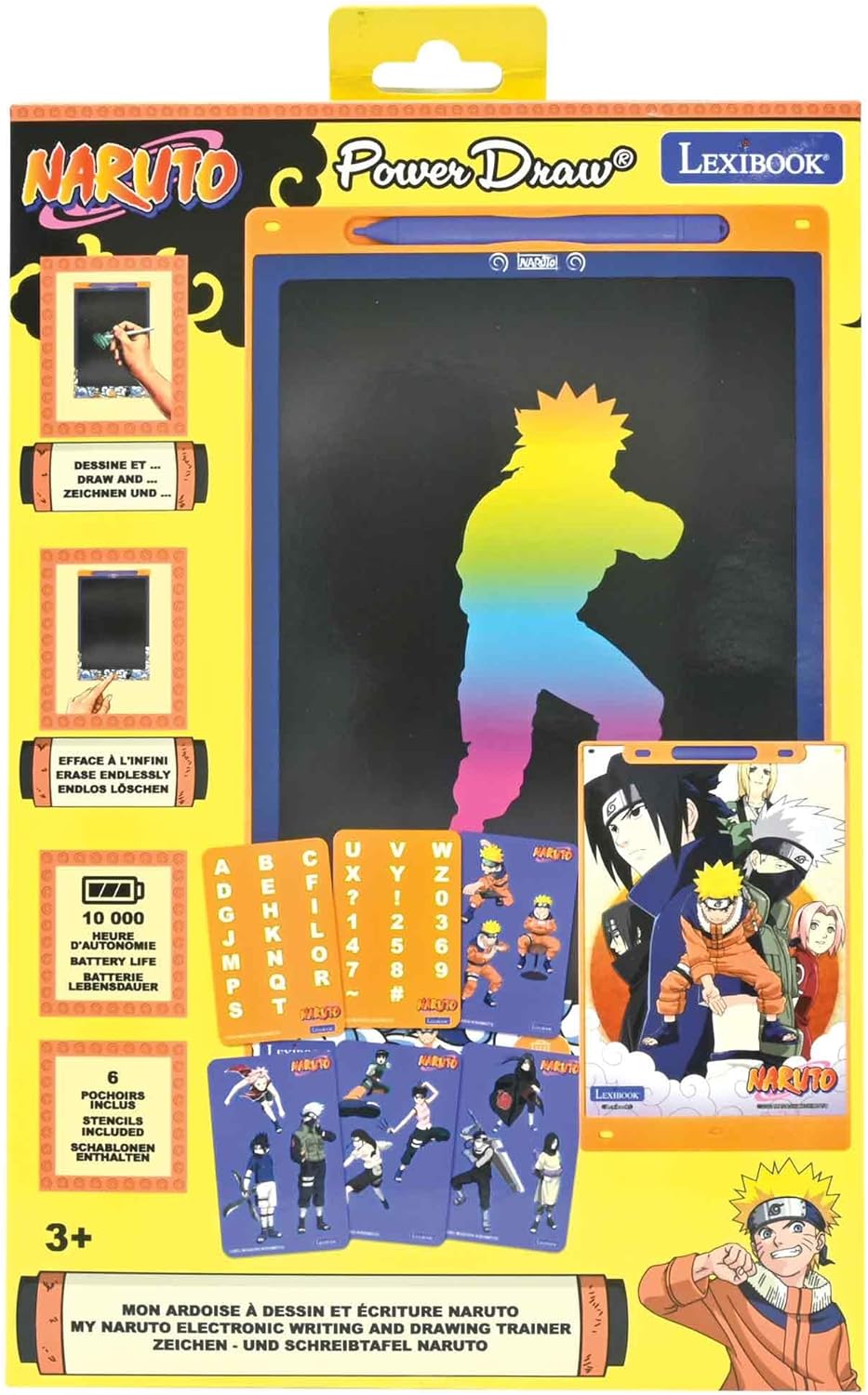 Lexibook, Naruto, Magic Slate, Künstlerisches und kreatives Spielzeug für Mädchen und Jungen, Mehrfa