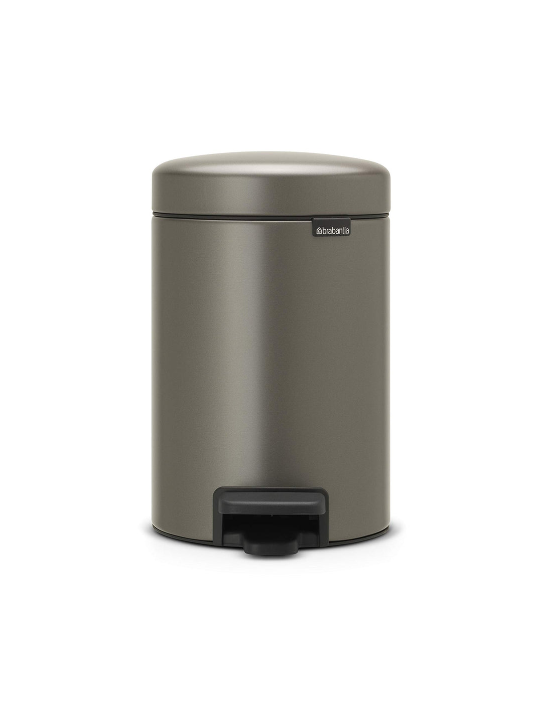 Brabantia Treteimer 3L, mit Inneneimer aus Kunststoff, stahl, Platinum 3 Liter Platinum, 3 Liter Pla