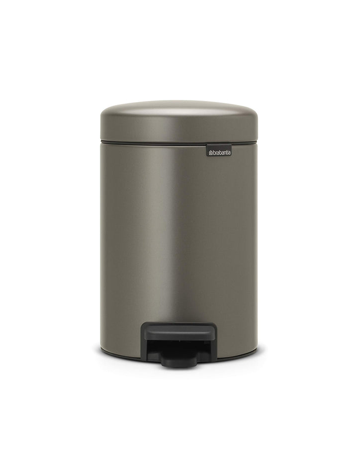 Brabantia Treteimer 3L, mit Inneneimer aus Kunststoff, stahl, Platinum 3 Liter Platinum, 3 Liter Pla