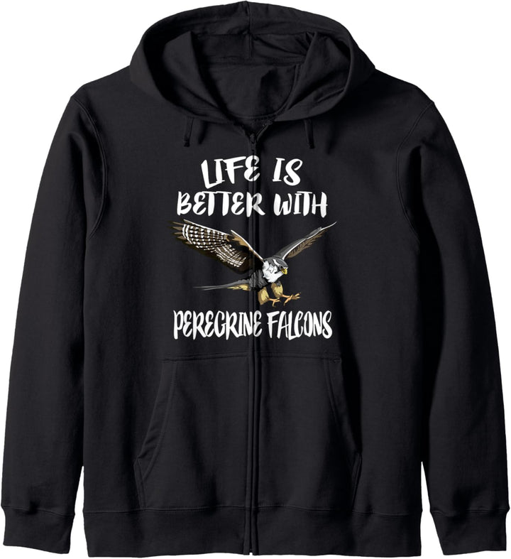 Life is Better With Peregrine Falcons Birds Kapuzenjacke