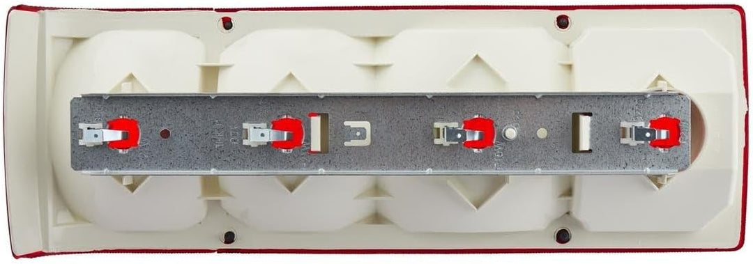 HELLA - Heckleuchte - Glühlampe - 12V - Einbau/geschraubt - Lichtscheibenfarbe: rot - Stecker: Flach