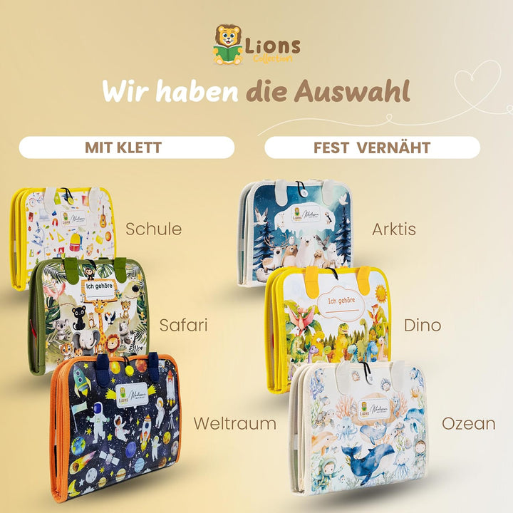 Lion’s Collection Montessori Busy Board Deutsch ab 3 Jahre – Busy Book &amp; Activity Board für Kinder –