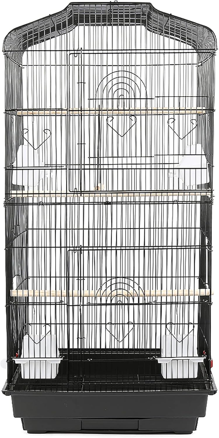MINGYI Vogelkäfig innen und aussen, Vogelkäfig mit Griff, Voliere Vögel für Papageien/Wellensittiche