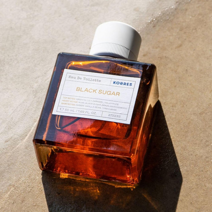 KORRES BLACK SUGAR Eau de Toilette für Damen, floraler, süsser, luxuriöser & orientalischer Damenduf