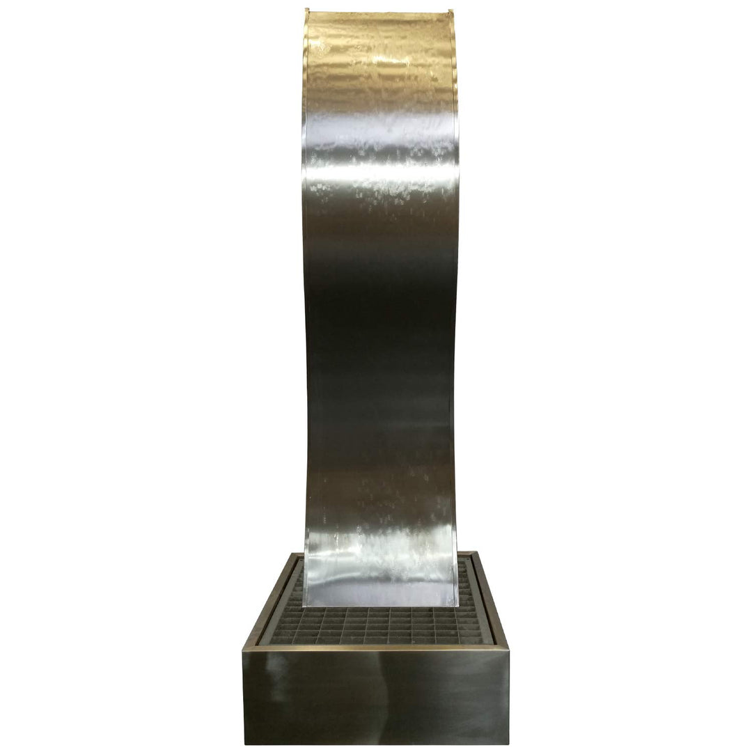 Köhko Wasserwand Höhe ca. 180 cm 26005 Wasserfall mit LED-Beleuchtung und Edelstahlbecken 150 CM Ede