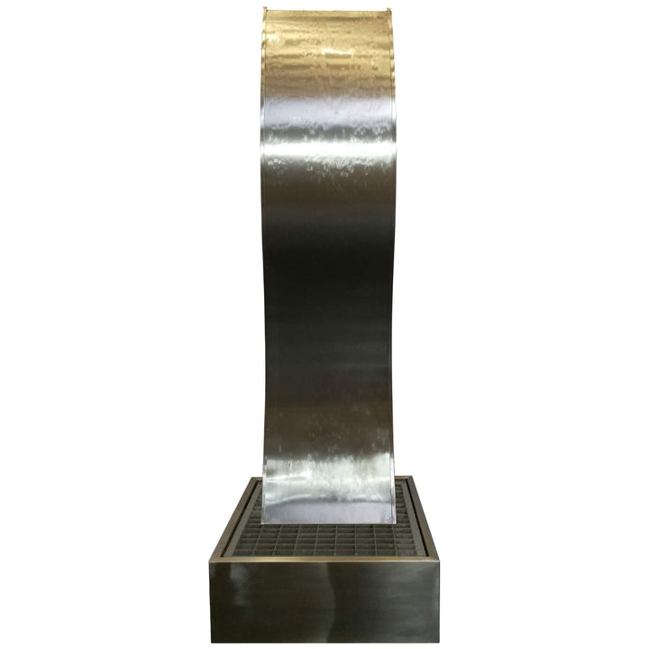 Köhko Wasserwand Höhe ca. 180 cm 26005 Wasserfall mit LED-Beleuchtung und Edelstahlbecken 150 CM Ede