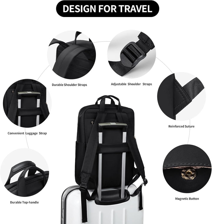 GOLF SUPAGS Rucksack Damen Notebook Laptop Rucksack Herren für Laptop 17 Zoll Reiserucksack Handgepä