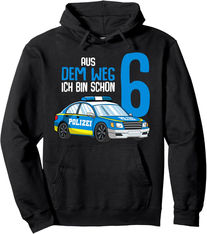 6. Geburtstag Polizei 6 Jahre Kinder Junge Pullover Hoodie