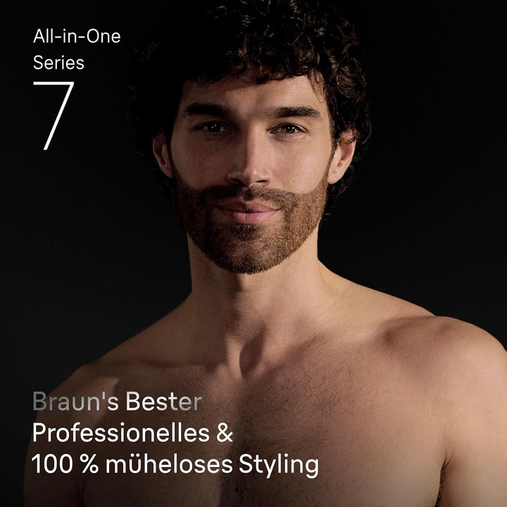 Braun All-in-One Trimmer-Set 7, 13-in-1 Multigroom, Haarschneidemaschine für Gesicht, Kopf und Körpe