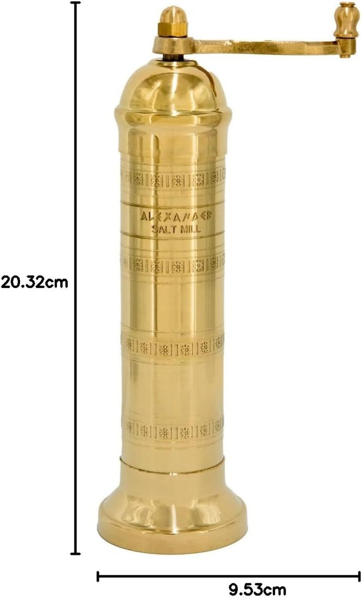 The Original europäische Salzmühle, Messing, 20,3 cm 8'' Brass Salt Mill, 8'' Brass Salt Mill