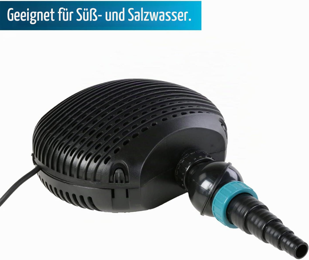 AquaForte EC 6.500 Filter/Teichpumpe, 38 Watt, Maximale Fördermenge 6.500 Liter pro Stunde, Maximale