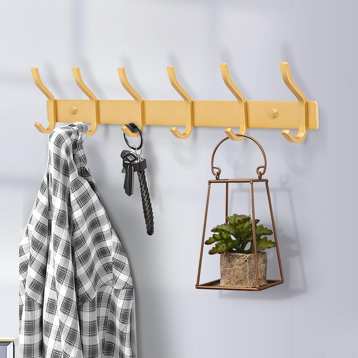 Garderobenhaken Edelstahl, Hakenleiste Kleiderhaken Wand mit 8 Haken, Garderobe Garderobenleiste Wan